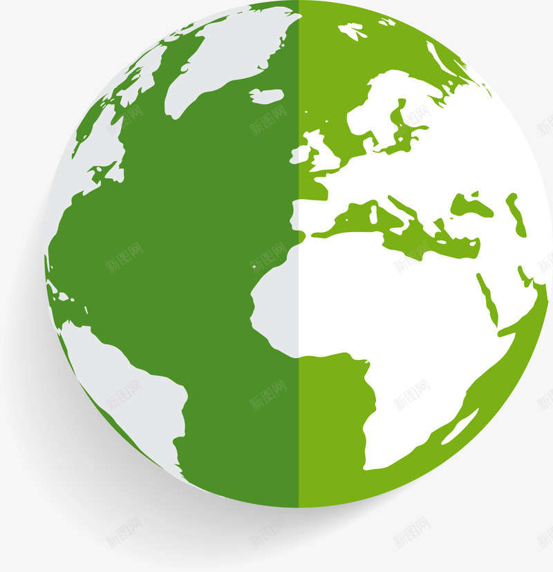 创意绿色地球png免抠素材_新图网 https://ixintu.com 创意地球 唯美地球 折纸地球 水彩 绿色地球 绿色大洲