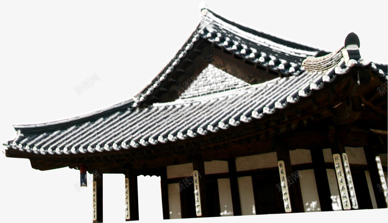 中国古建筑png免抠素材_新图网 https://ixintu.com 中国风 古建筑 屋檐 建筑