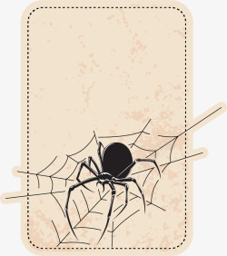 蜘蛛标签蜘蛛边框高清图片