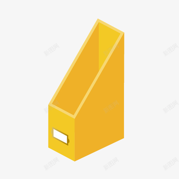 卡通黄色文件盒png免抠素材_新图网 https://ixintu.com 卡通文件盒 卡通文具 室内摆设 黄色文件盒