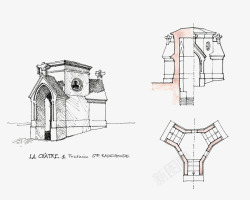 建筑速写素材