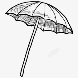 雨伞设计源稿手绘素描雨伞高清图片