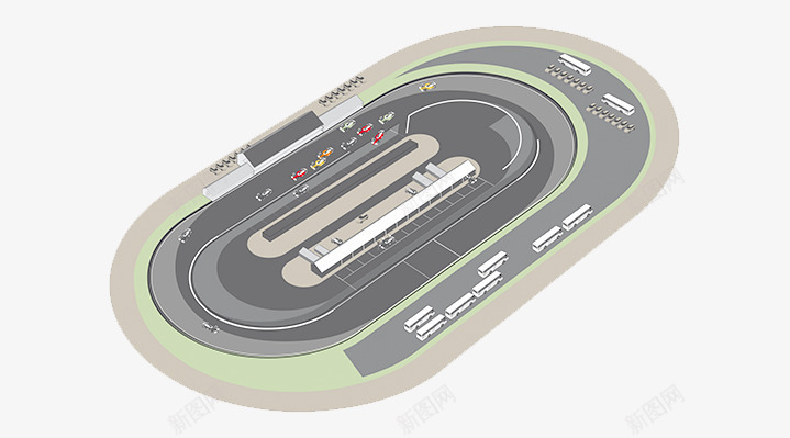 赛车跑道psd免抠素材_新图网 https://ixintu.com 冲刺 平面图 比赛 终点 赛车跑道