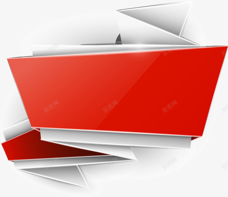 红色折纸标题装饰图案矢量图ai免抠素材_新图网 https://ixintu.com 折纸 标签 标题 红色 装饰图案 矢量图