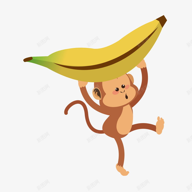 卡通可爱猴子香蕉矢量图ai免抠素材_新图网 https://ixintu.com 卡通可爱 卡通猴子 可爱 可爱卡通 猴子卡通 矢量卡通 矢量可爱 矢量图