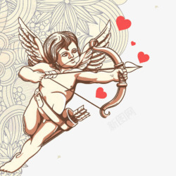 天使丘比特爱情人节素材