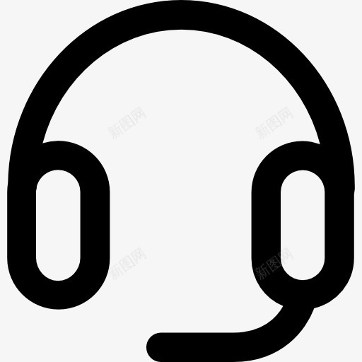 耳机图标png_新图网 https://ixintu.com 帮助客户服务 技术 电话销售 耳机 麦克风