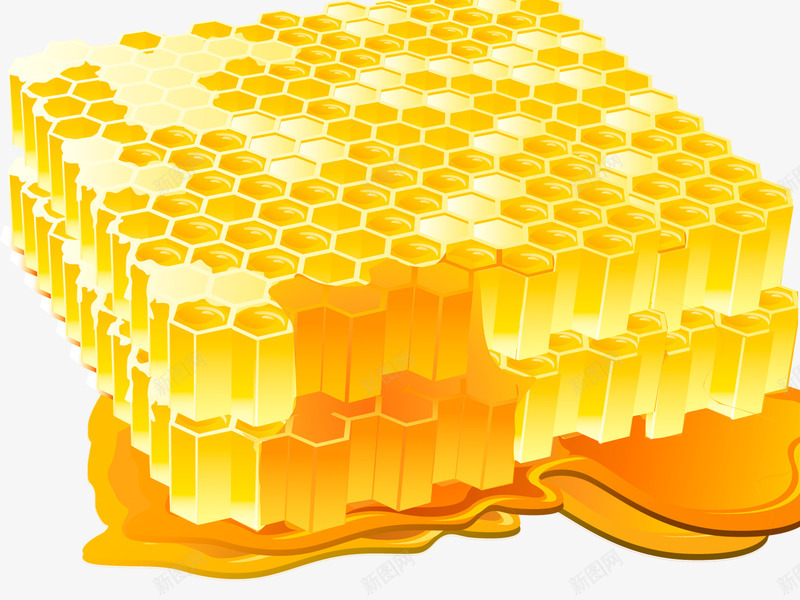 排列整齐的蜂窝和蜂蜜png免抠素材_新图网 https://ixintu.com 手绘 排列整齐的 蜂窝 蜂蜜 蜜蜂窝