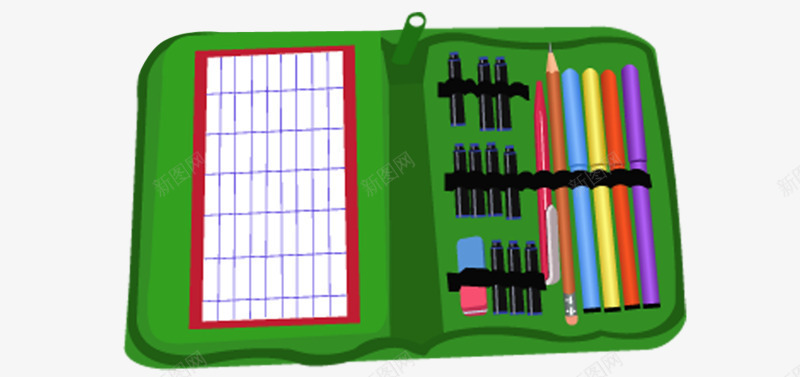 文具盒png免抠素材_新图网 https://ixintu.com 学习用品 开学季 教师节 文具