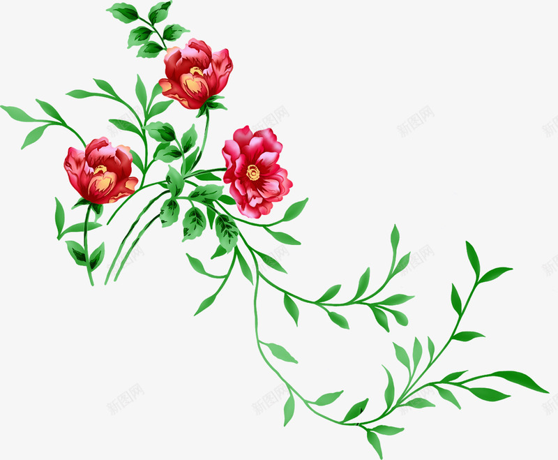 红色鲜艳花朵植物png免抠素材_新图网 https://ixintu.com 植物 红色 花朵 鲜艳