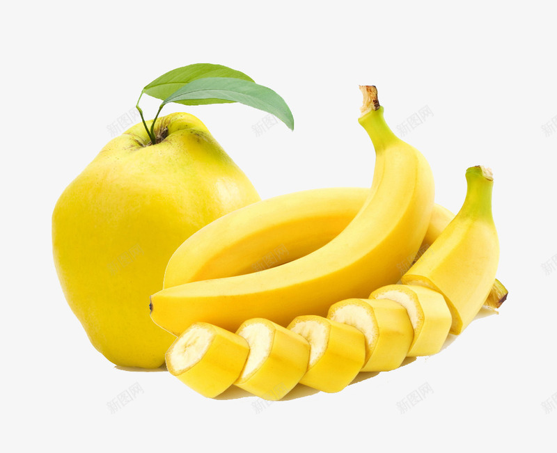 香蕉和梨子png免抠素材_新图网 https://ixintu.com 梨子 水果 雪梨 食物 黄色香蕉