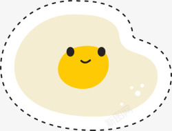 鸡蛋标签卡通鸡蛋煎蛋高清图片