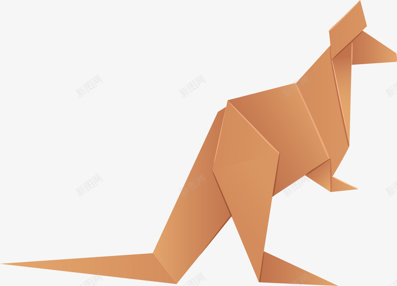 创意折纸袋鼠png免抠素材_新图网 https://ixintu.com 创意袋鼠 可爱袋鼠 呆萌袋鼠 折痕 折纸袋鼠 童趣