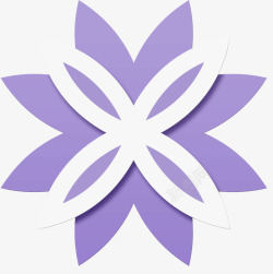 紫色立体花朵素材
