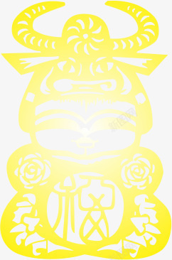 娃娃剪纸素材