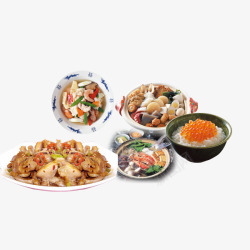 鱼子米饭家庭特色小菜高清图片