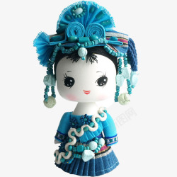 瑶族女孩形象娃娃素材