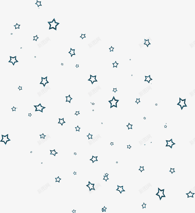 漂浮蓝色五角星png免抠素材_新图网 https://ixintu.com 五角星 漂浮五角星 蓝色五角星 镂空五角星