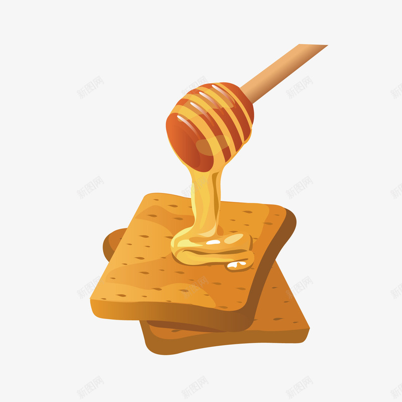 蜂蜜面包png免抠素材_新图网 https://ixintu.com 美味 美食 美食节 蜂蜜 面包
