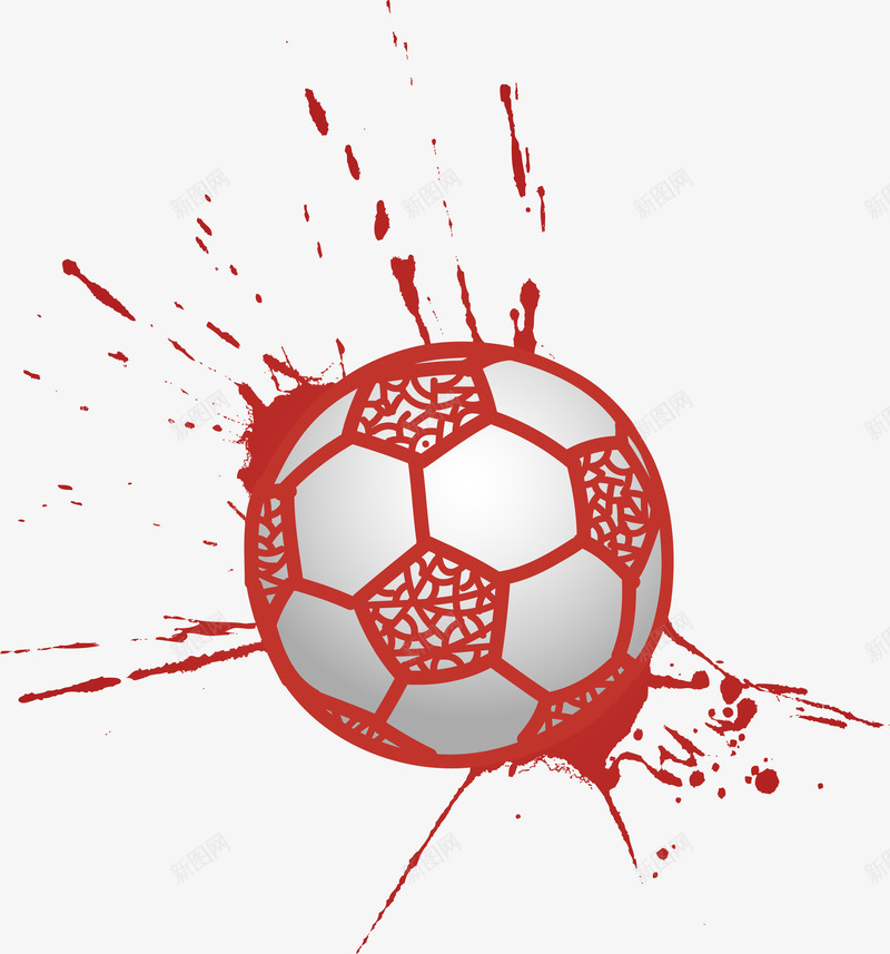 红色动感足球png免抠素材_新图网 https://ixintu.com 体育器材 动感 卡通足球 手绘足球 球 矢量足球 足球 足球图 足球徽章 足球手绘 运动 速度 飞起的