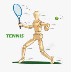 木头人物网球高清图片