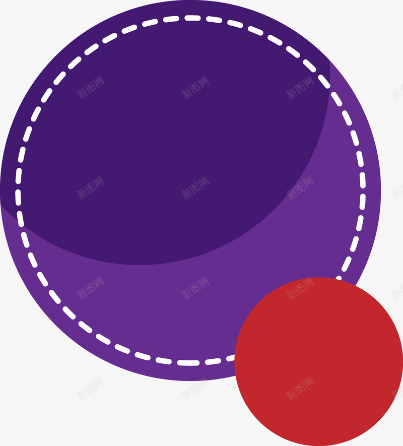 紫色简约商品标签png免抠素材_新图网 https://ixintu.com 商品标签 圆形 简约 紫色 红色