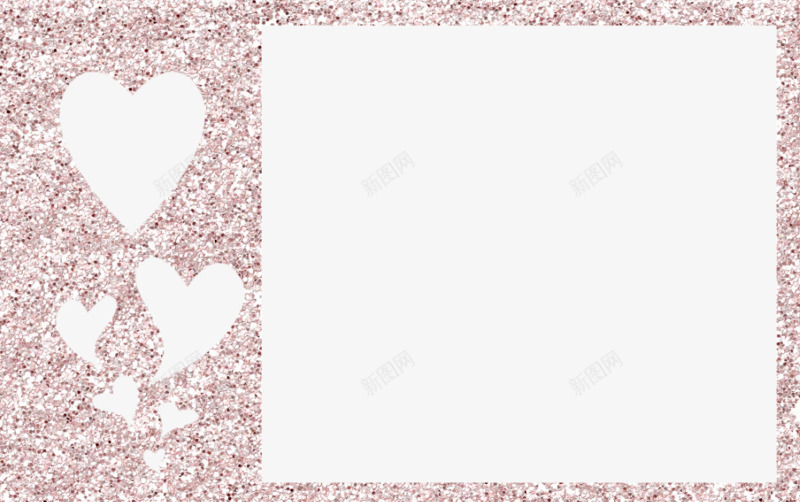卡通手绘粉色镂空心形装饰png免抠素材_新图网 https://ixintu.com 卡通装饰 方形边框 粉色 粉色卡通 镂空