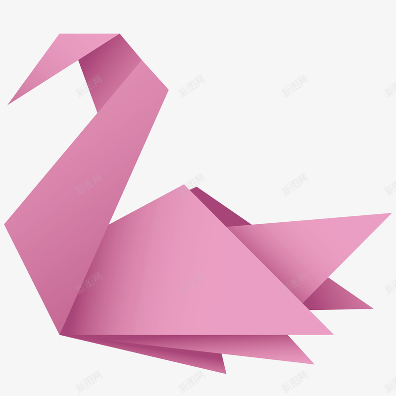 折纸天鹅png免抠素材_新图网 https://ixintu.com lowpoly 天鹅 折纸