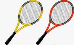 黄色网球拍网球拍高清图片