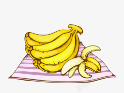 甜美香蕉卡通黄色香蕉图高清图片