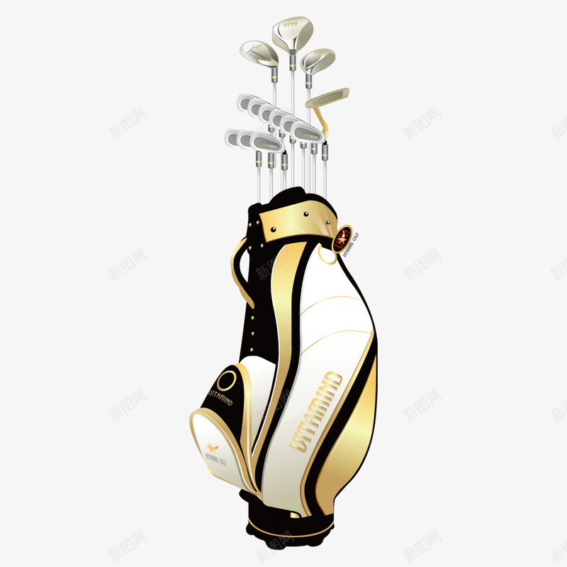 高尔夫装备png免抠素材_新图网 https://ixintu.com 体育 打球 插画 运动 高尔夫 高尔夫球