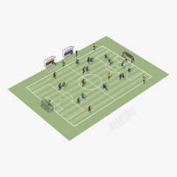 赛场插画足球运动高清图片