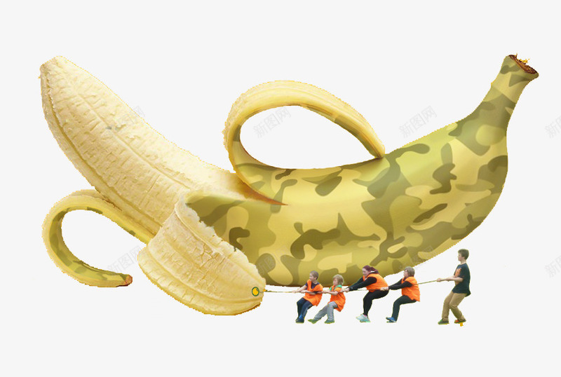 创意迷彩香蕉png免抠素材_新图网 https://ixintu.com 创意迷彩香蕉 迷彩图案 香蕉
