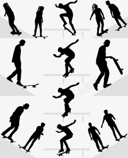 滑板动作滑板运动动作高清图片