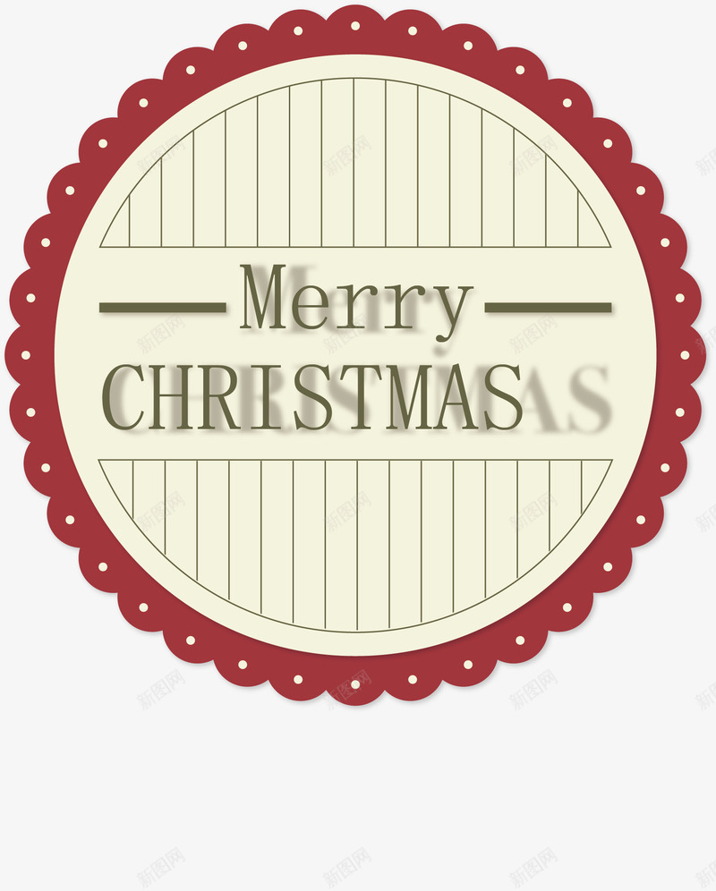 圣诞贴纸矢量图ai免抠素材_新图网 https://ixintu.com 圣诞素材 新年 红色 西方传统节日 贴纸 矢量图