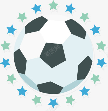 卡通足球运动比赛图标素矢量图图标