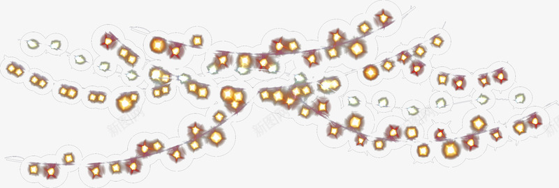 圣诞装饰彩灯png免抠素材_新图网 https://ixintu.com 冬季 圣诞节 彩灯 节日装饰 装饰素材