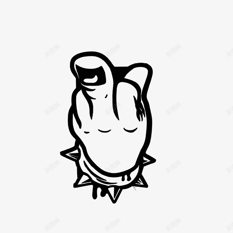简笔手绘中指鄙视手势png免抠素材_新图网 https://ixintu.com 不文明手势 中指鄙视 竖中指 简笔手绘 线稿图 鄙视 鄙视手势 黑色
