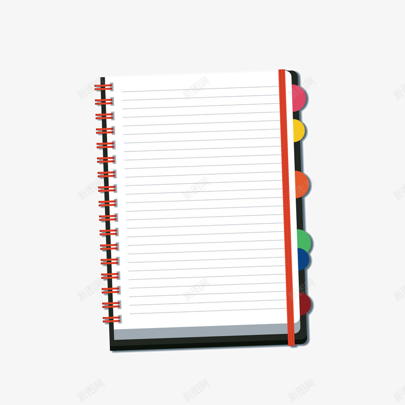 白色笔记本png免抠素材_新图网 https://ixintu.com 卡通 学习 彩色 手绘 文具 白色 笔记本