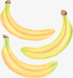 手绘黄色香蕉素材