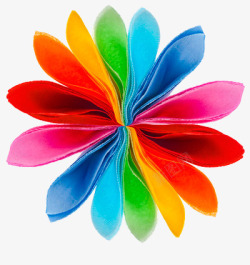 彩色布组成的花素材