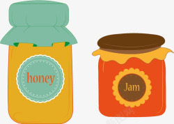 蜂蜜和果酱瓶素材