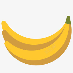 三根香蕉扁平香蕉高清图片