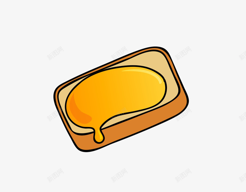 蜂蜜面包矢量图ai免抠素材_新图网 https://ixintu.com 甜食 蜂蜜 面包 矢量图