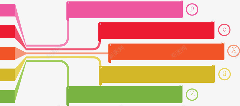 彩色折纸介绍图矢量图ai免抠素材_新图网 https://ixintu.com 创意图表 商业策略 步骤流程图 销售策略 矢量图