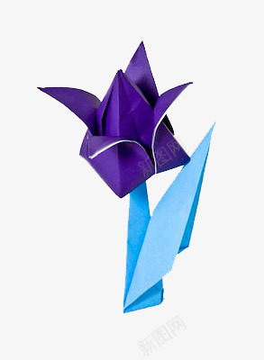 花png免抠素材_新图网 https://ixintu.com 儿童 手工 折纸 紫色 纸雕花 花