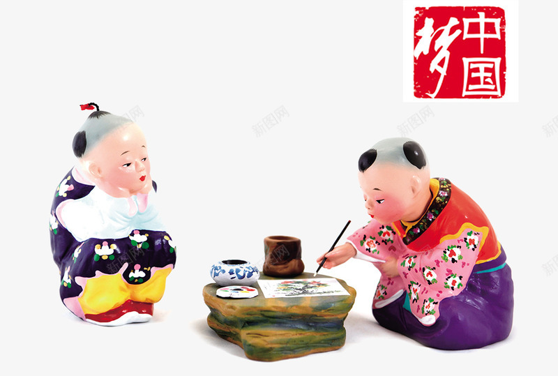 中国风陶瓷娃娃png免抠素材_新图网 https://ixintu.com 中国风 古典 陶瓷娃娃