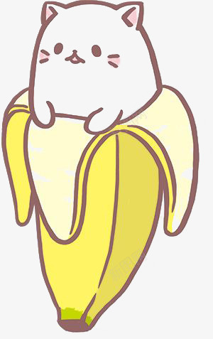创意香蕉猫咪png免抠素材_新图网 https://ixintu.com 动物 卡通 可爱 大香蕉大 搞笑香蕉 水果 猫咪 香蕉