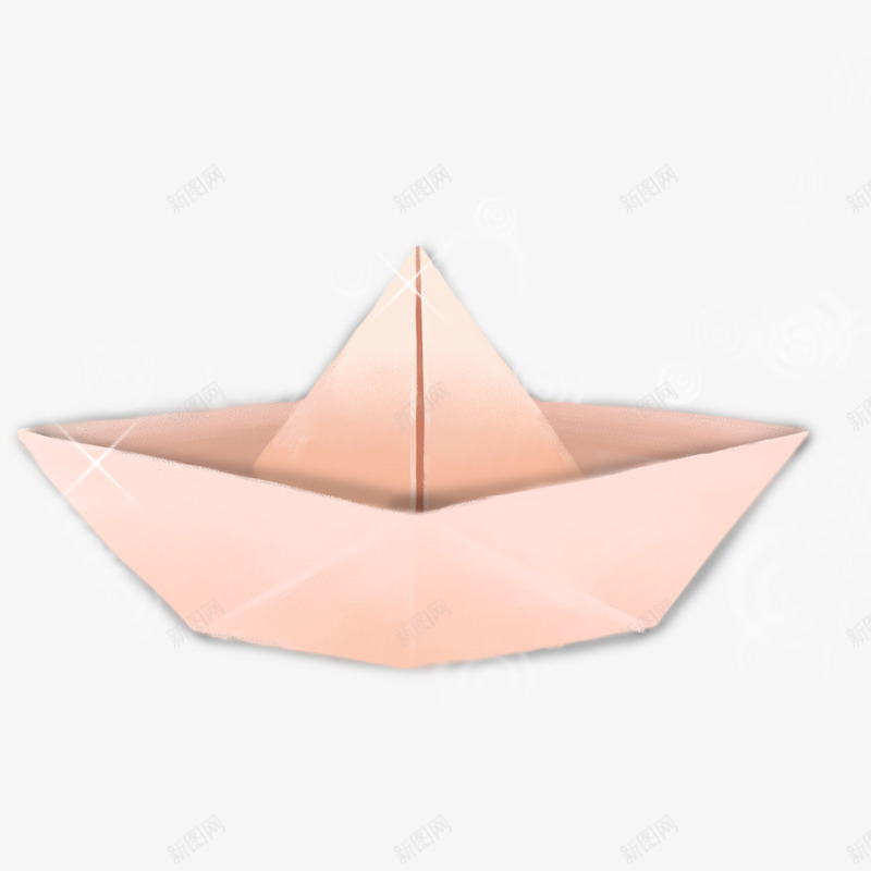 一艘小纸船png免抠素材_新图网 https://ixintu.com PNG图形 PNG装饰 折纸 纸船 装饰