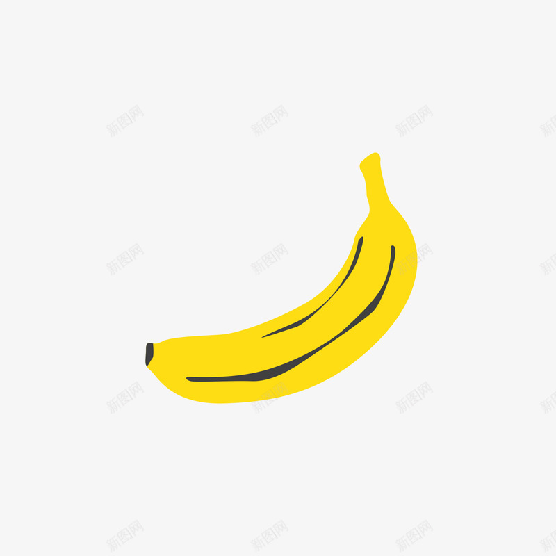 黑黄色的香蕉矢量图ai免抠素材_新图网 https://ixintu.com 水果 矢量水果 矢量香蕉 香蕉 黄色 黑色 矢量图